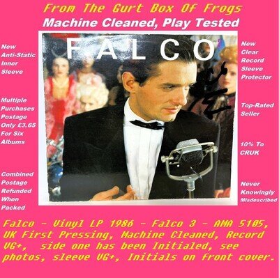 Falco - Vinyl LP 1986 - Falco 3 - AMA 5105 - VG+/VG+