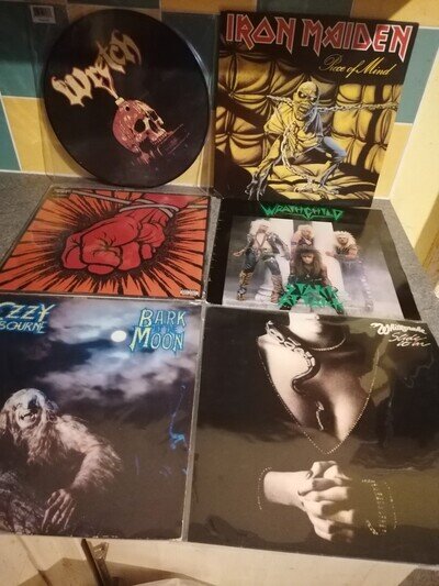 Rock Metal Collection Maiden Metallica Saxon Acdc Sabbath Ect Lps Singles
