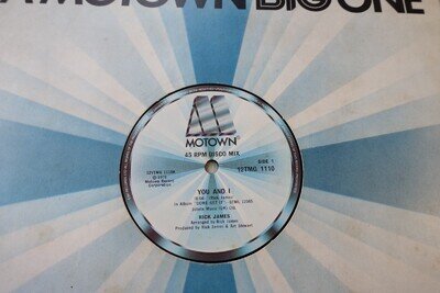 RICK JAMES 12" YOU AND I b/w HOLLYWOOD UK MOTOWN DISCO MIX 12TMG 1110 1978 FUNK