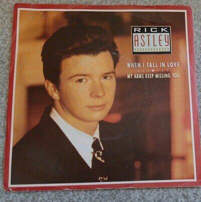 RICK ASTLEY - WHEN I FALL IN LOVE - 7" Vinyl 45 RPM - PB 41683