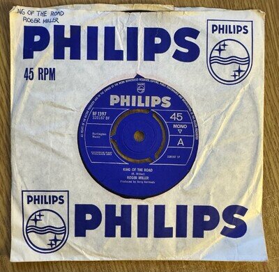 Roger Miller King of the Road 7" Vinyl Record 1963 Phillips Mono BF1397