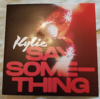 KYLIE MINOGUE - SAY SOMETHING Red Limited Edition 7" Vinyl Record