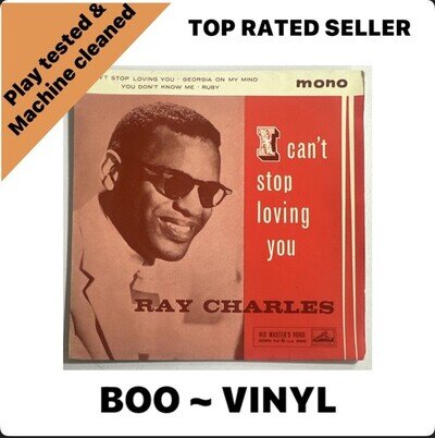 Ray Charles - I Can't Stop Loving You 7” Vinyl Record Mono VG+ / EX