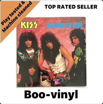 KISS ~ Reason To Live 1987 UK 7" vinyl single EX / EX