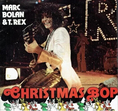 t.rex/marc bolan christmas bop two 7" vinyl records, black vinyl/picture disc