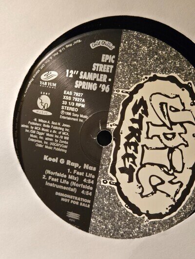 Epic Street Sampler Spring ’96 Kool G Rap Nas MC Eiht Promo 12" Vinyl Not For Sa