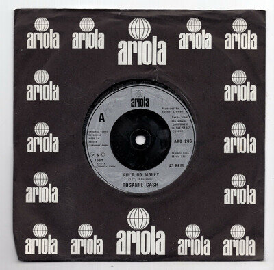(A556) Rosanne Cash, Ain't No Money - 1982 - 7 inch vinyl