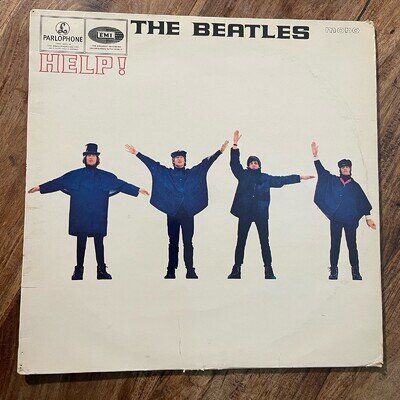THE BEATLES - HELP! EX-/VG+ VINYL LP / INNER / 2ND PRESSING / MONO