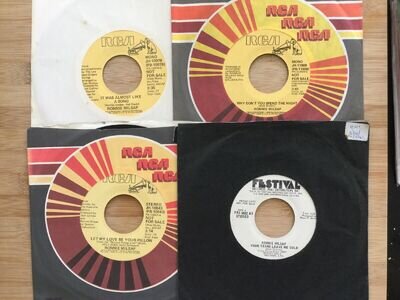 Ronnie Milsap Job Lot / Collection X 4 Promo EX 7” Singles Titles as Per Photos: