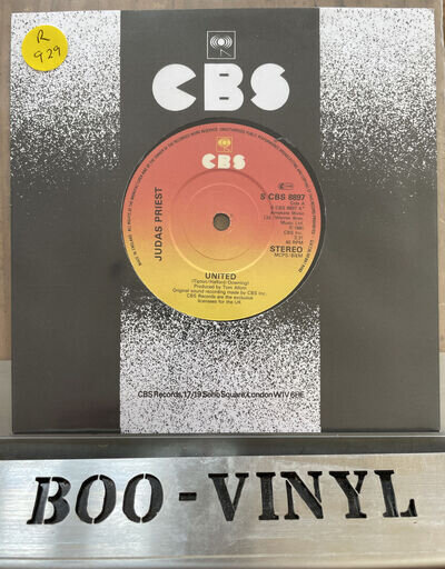 JUDAS PRIEST - UNITED ORIGINAL VINYL 7" SINGLE HEAVY METAL S CBS 8897 EX / M