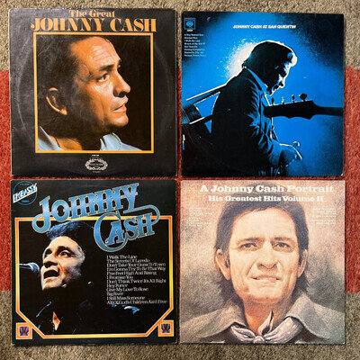 Collection of vinyl albums by Johnny Cash