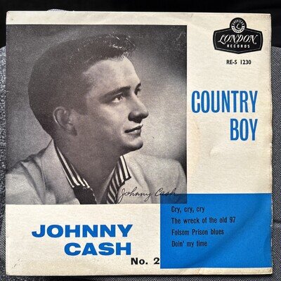 JOHNNY CASH 1959 UK EP COUNTRY BOY No 2 LONDON RE-S 1230