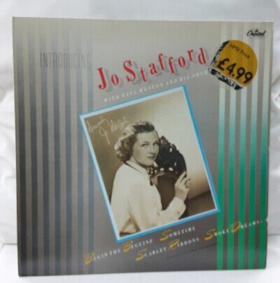 Jo Stafford - Introducing w/Paul Weston Orch, Vinyl Mono LP, EMS 1273, 1987
