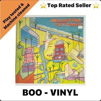 Jon Anderson – 'In The City Of Angels Lp Vinyl Record First Press + Inner Lyric