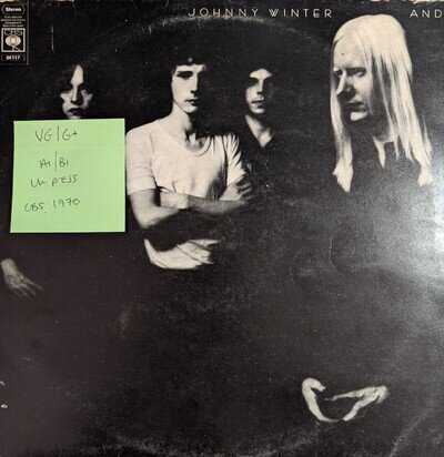 Johnny Winter And Vinyl Record VG/G+ CBS64117 1970