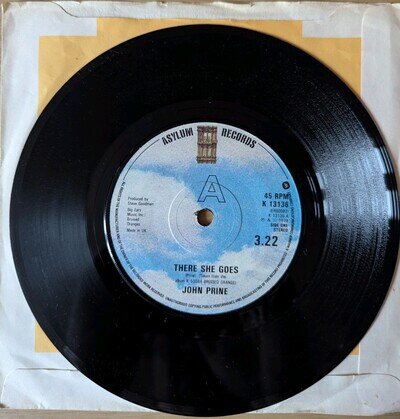 John Prine - There She Goes b/w Bruised Orange (Chain Of Sorrow) (1978) 7"