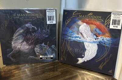 Mastodon LEVIATHAN & REMISSION Gold Vinyl SIGNED BY BAND!! Relapse Records LP