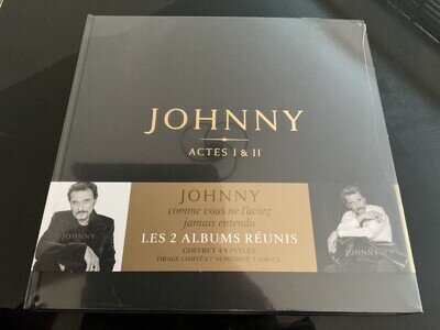 JOHNNY HALLYDAY ACTES I & II 12" VINYL BOXSET 4LP ALBUM RECORD LP NEW SEALED