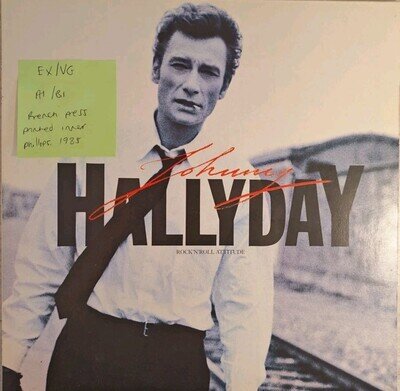 Johnny Hallyday Rock n Roll Attitude Vinyl Record EX/VG 824824-1 1985