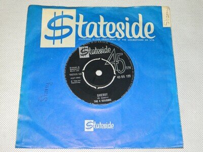 The 4 (Four) Seasons, Frankie Valli - Sherry (1962 UK Stateside 7") VG+ con