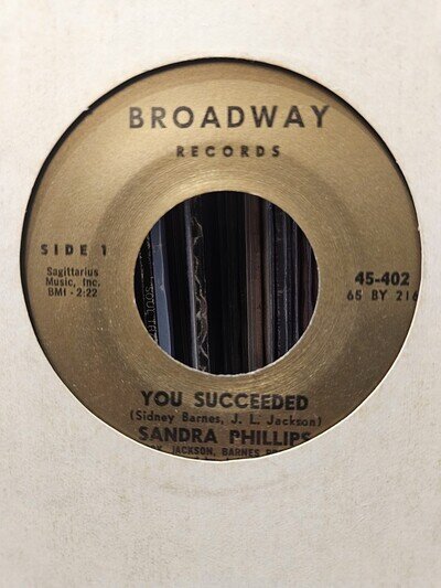 Northern Soul Classic 45 Sandra Phillips You Succeeded