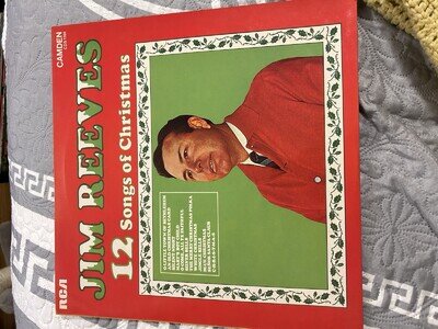 JIM REEVES 12 SONGS OF CHRISTMAS 1963 12” Vinyl LP Record CDS 1160