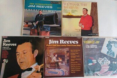 Jim Reeves 5 Vinyl 12" Lp Collection.