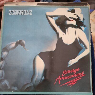 Scorpions Savage Amusement LP 1988 UK SHSP4125 Harvest EMI Lyric Inner EX/EX