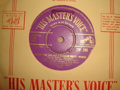 PEREZ PRADO, CHERRY PINK & APPLE BLOSSOM, HMV RECORDS 1955 EX+