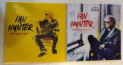 SIGNED 2 LPS IAN HUNTER DEFIANCE PT. 1 & 2 FACTORY SEALED NEW AND MINT