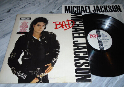 MICHAEL JACKSON BAD 12" VINYL LP RECORD ALBUM 1ST UK PRESSING 1987 EPIC 450290 1