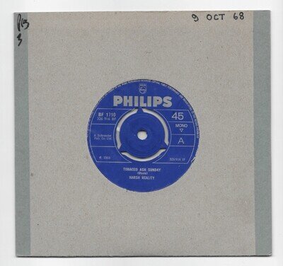 HARSH REALITY - Tobacco Ash Sunday / How Do You Feel 7", Mono, Philips BF 1710