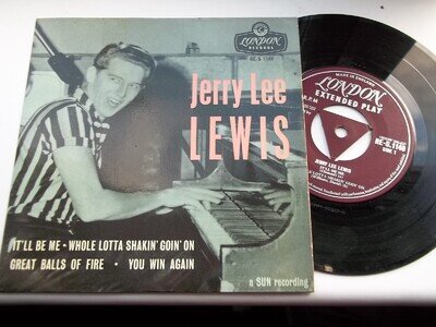ROCK 'N' ROLL JERRY LEE LEWIS ORIGINAL 1958 UK EP TRI CENTRE NICE COPY EX COND