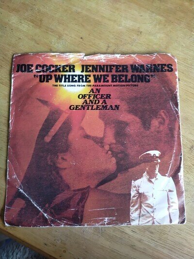 Joe Cocker & Jennifer Warnes 7" Single Island WIP 6830 Up Where We Belong TESTED
