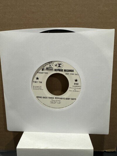 Tiny Tim | Bring back rockabye baby days 45RPM vinyl record - Reprise Records
