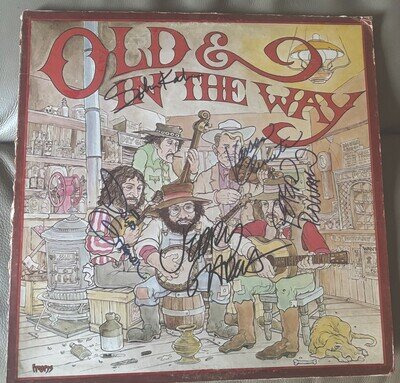 Autographed Album Old And In The Way Signed By Jerry Garcia Rowan Grisman Kahn