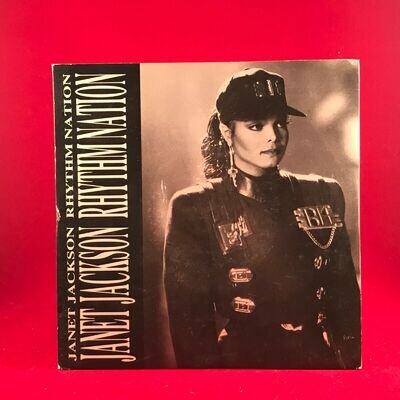 JANET JACKSON Rhythm Nation 1989 UK 7" vinyl single Shep Pettibone's remix 45 B