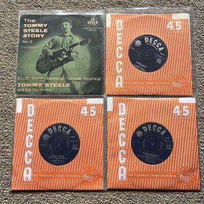 Tommy Steele 7” Vinyl Single Job Lot Bundle x4 Decca