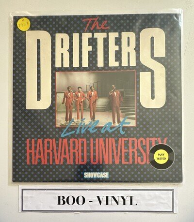 The Drifters Live At Harvard University Vinyl LP - EX / EX Condition