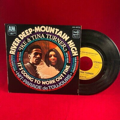 IKE & TINA TURNER River Deep Mountain High 1970 French 7" vinyl single record 45