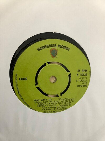 Faces. Stay with me. 7" vinyl. 1971. Warner brothers