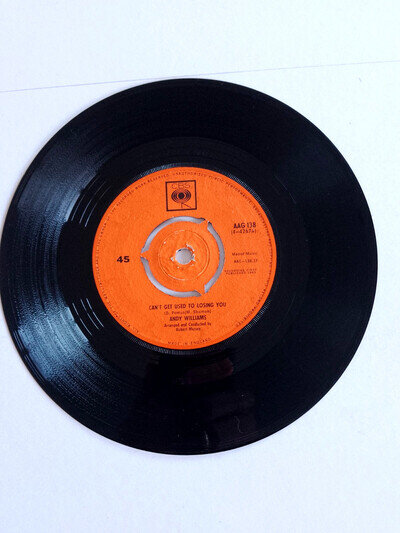 7" VINYL - 1963 - ANDY WILLIAMS - CAN'T GET USED TO LOSING YOU - VERY GOOD+