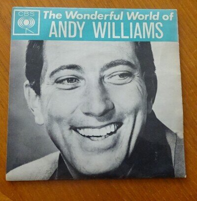 ANDY WILLIAMS--WONDERFUL WORLD OF--4 TRACK EP--1963--CBS--P/S--V/G+