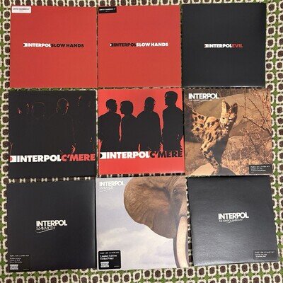 Interpol 9single Vinyl Mint Condition Very Rare Some Limited Numbered 7”