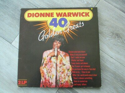 Dionne Warwick 40 Golden Greats. Original vinyl double album