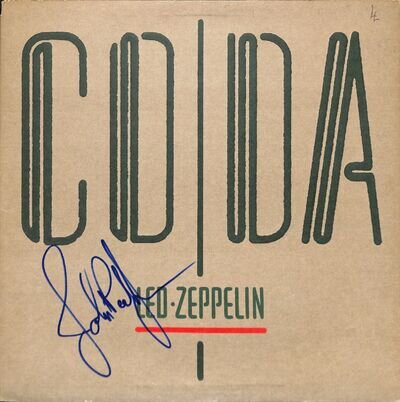John Paul Jones Led Zeppelin Bassist Signed Album CODA BECKETT