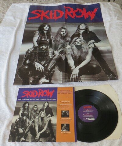 Skid Row - Youth Gone Wild 1992 UK Atlantic 12" + Poster