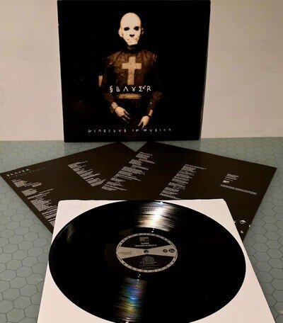 SLAYER Diabolus In Musica *180G AMERICAN REC. REISSUE* Vinyl LP & x2 Inserts EX