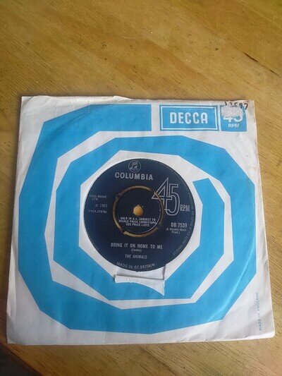 The Animals 7" Single Columbia DB 7539 Bring It On Home To Me TESTED