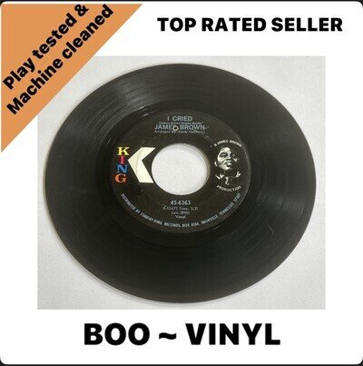 James Brown: I Cried / World Pt. 2 7” Soul Funk Vinyl Record VG+ / M